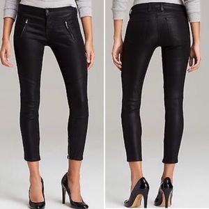 J Brand Mid Rise Biker Crop Jeans Julia Black 26
